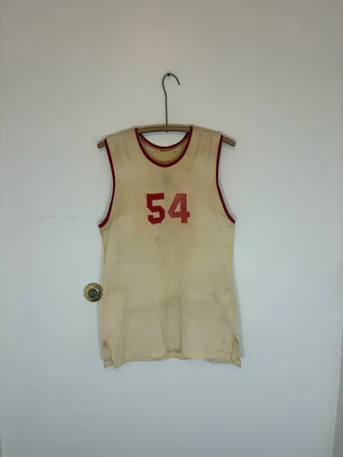 1950s Kennedy Bros Arms Co Vintage Basketball Jersey Size 42 #54