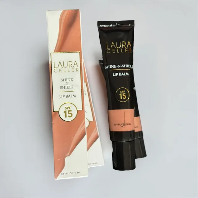 Laura Geller Shine-N-Shield Lip Balm SPF 15 Golden Hour 0.54 FL OZ New