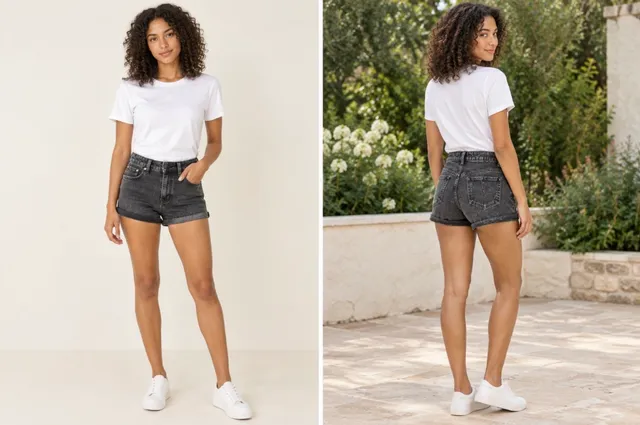 Rip Curl Black Denim Shorts – Cuffed, Size 24