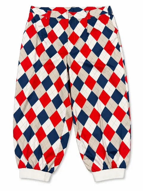 Loudmouth Golf Knickers Mens Size 36 Red White Navy Argyle Stretch Pants