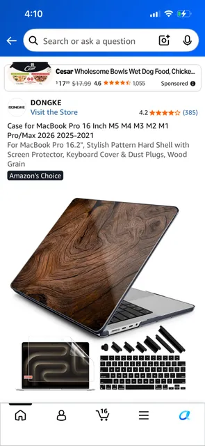 DONGKE Case for MacBook Pro 16 Inch Wood Grain