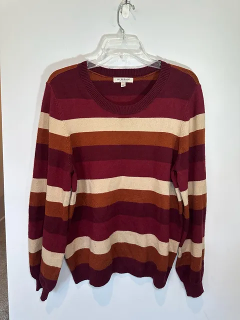 Liverpool Los Angeles Striped Crew Neck Sweater Size XL