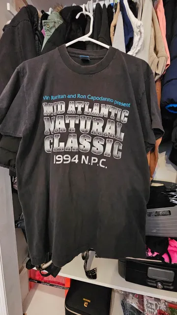Vintage 1994 NPC Mid Atlantic Natural Classic Bodybuilding T-Shirt USA Made