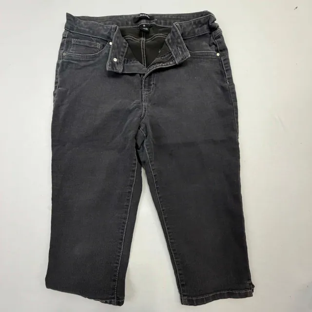 d.jeans Black Denim Crop Pants Size 14