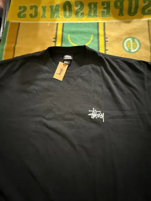 Stussy Bulldog Graphic T-Shirt Black