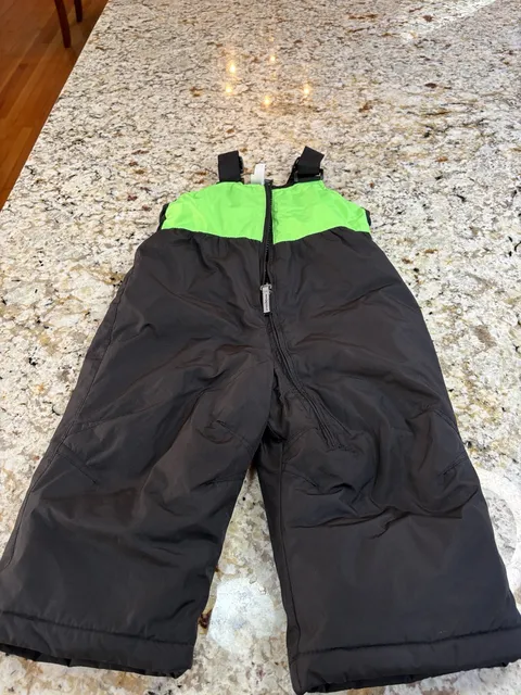 ZeroXposur Snow Bibs Size 18M Black Green Winter Ski Pants Infant