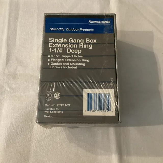 Thomas & Betts Single Gang Box Extension Ring 1-1/4” Deep - ETF11-22 - NEW