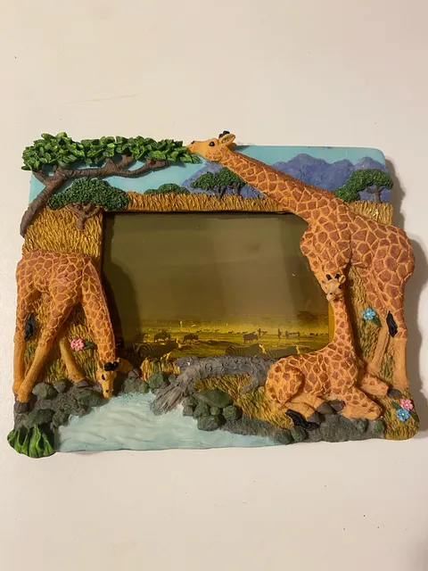 Safari Giraffe 3D Resin Picture Frame Multi Animal Wildlife Decor