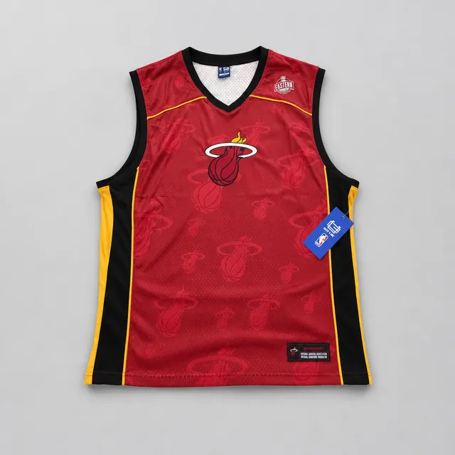 NBA Miami Heat Basketball Jersey Red Yellow