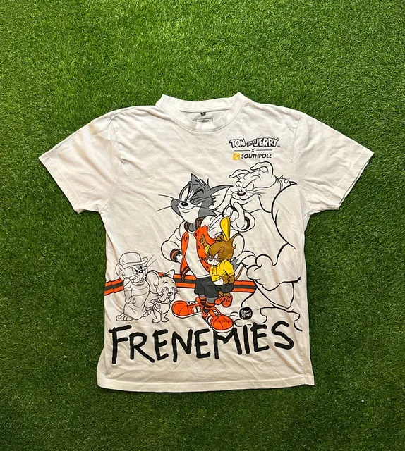Tom And Jerry X Southpole Frenemies Graphic T-Shirt White
