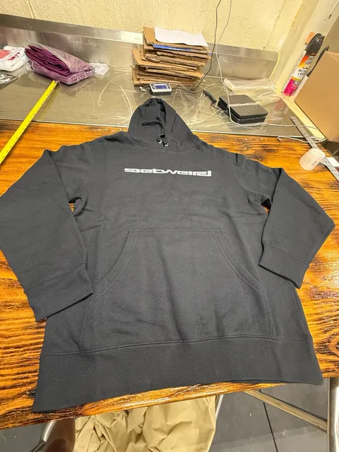 Get Weird Hoodie Size M Black Graphic Pullover #streetwear#y2k