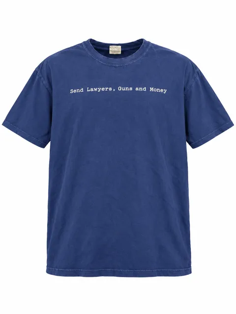 Comfort Colors Send Lawyers, Guns and Money T-Shirt XL Blue