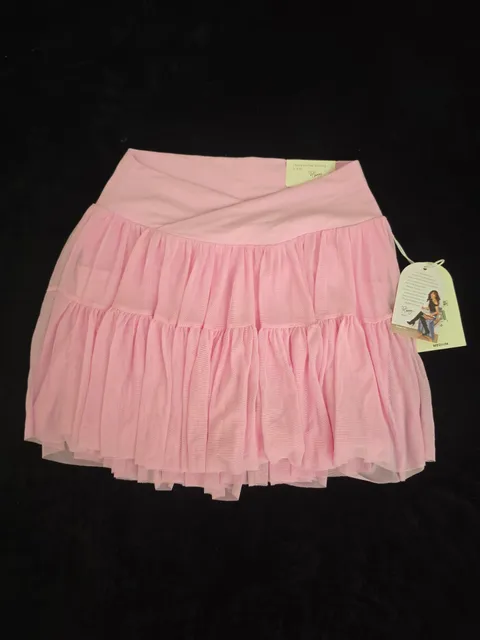 Blogilates Ballerina Skort Size M Pink Mesh Tiered Activewear Skirt New