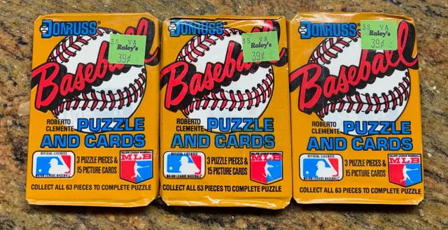 Lot of 3 1987 Donruss Baseball packs Maddux Bo McGwire Bonds RC’s