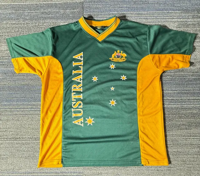 Hoxley Australia Soccer Jersey Size L Green Gold