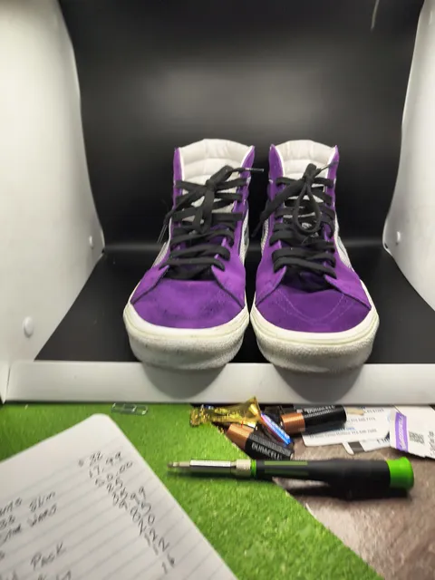 Vans Sk8-Hi Bolt Size 12.0 Purple Suede High Top Sneakers