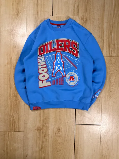 NFL Houston Oilers Luv Ya Blue Sweatshirt Light Blue