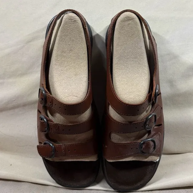 Clarks Springers Sandals Brown Leather