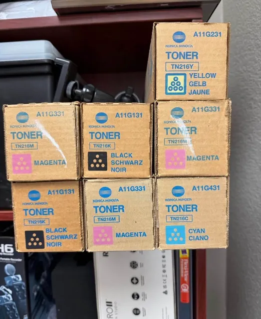 Konica Minolta TN216 Toner Cartridges Lot of 7