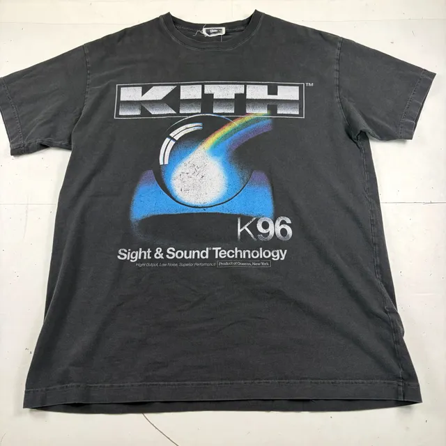 Kith K96 Sight & Sound Technology Graphic T-Shirt Black Size M (OF) *fading