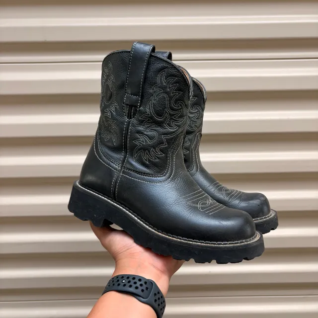 Ariat Fatbaby Western Boots Black Leather