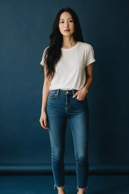 FRAME Skinny Jeans Size 29 Blue Denim Raw Hem