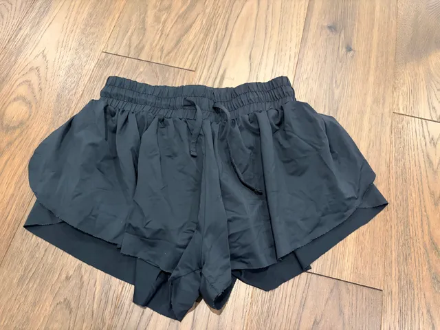 Suzette Collection Athletic Shorts Size XL(16) Black Drawstring