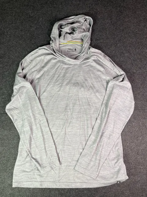 Smartwool Merino Sport 150 Hoodie Size M Gray Heather Long Sleeve