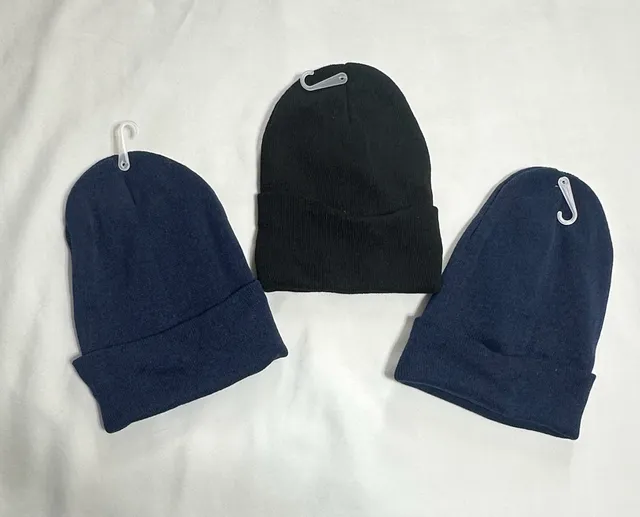 Cuffed Knit Beanie Hat Lot Of 3