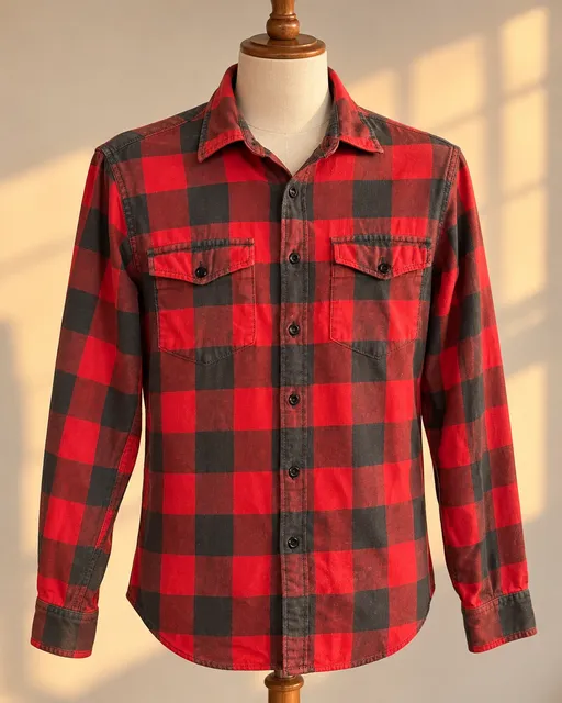 J.Crew Sportsmen’s Outfitter Men’s S Buffalo Plaid Flannel Shirt Red Black