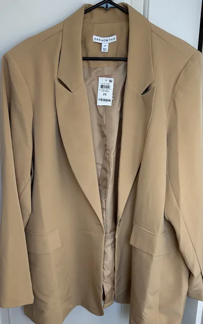 And Now This Blazer Size 2X Camel Brown