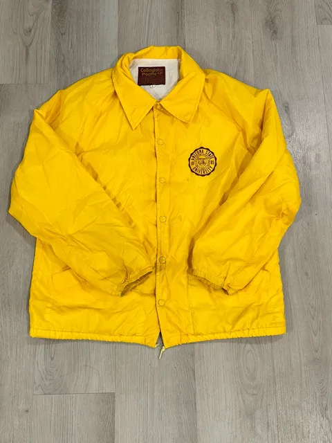 Collegiate Pacific Arizona State University Coach Jacket Size L Yellow