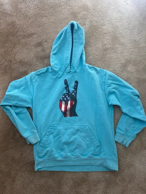 Unbranded USA Peace Sign Hoodie Size M