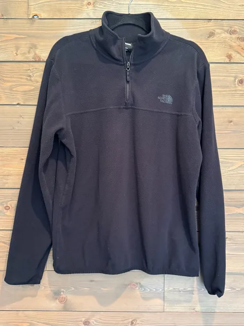 The North Face Glacier 1/4-Zip Fleece Size M Black Pullover