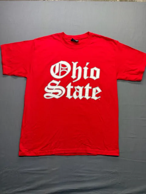 The Ohio State University Buckeyes T-Shirt Red Old English XL