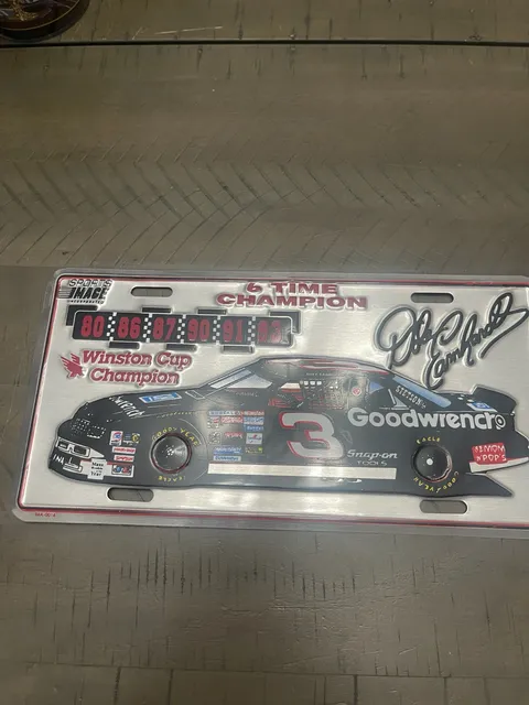 DALE EARNHARDT No. 3 NASCAR 12" Metal License Plate GM GOODWRENCH Monte Carlo