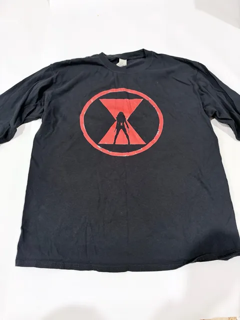Black Widow Long Sleeve T-Shirt Size L Black
