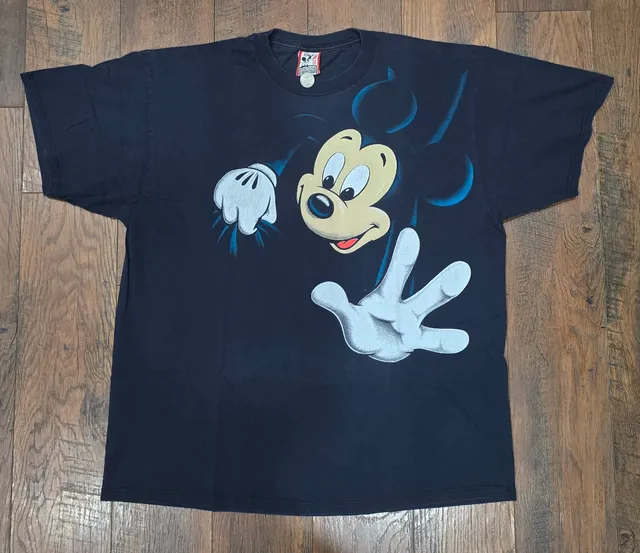 RARE VTG 90s Mickey Mouse Tee Disney Parks Grail USA Made OSFA