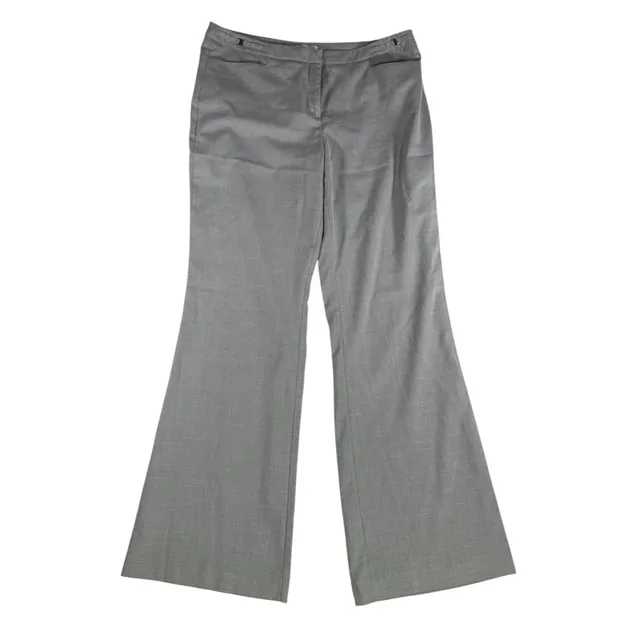 New York & Company Pants Size 16 Tall Gray Stretch Flare Dress