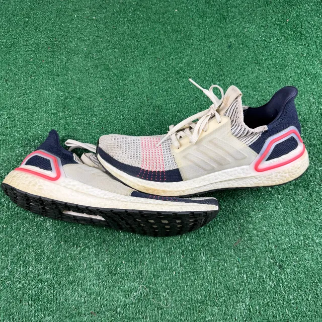 Adidas UltraBoost 19 Size 13 White Navy Red Sneakers