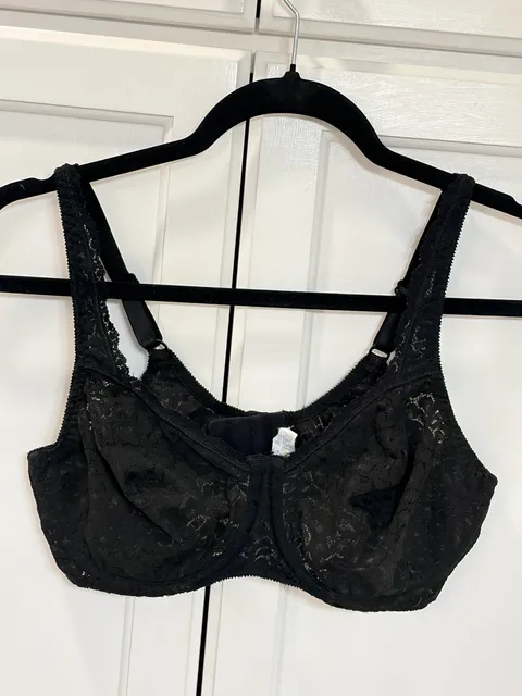 Vintage Playtex Collection Black Lace Bra 38C Style 4239 Underwire Lingerie Sexy