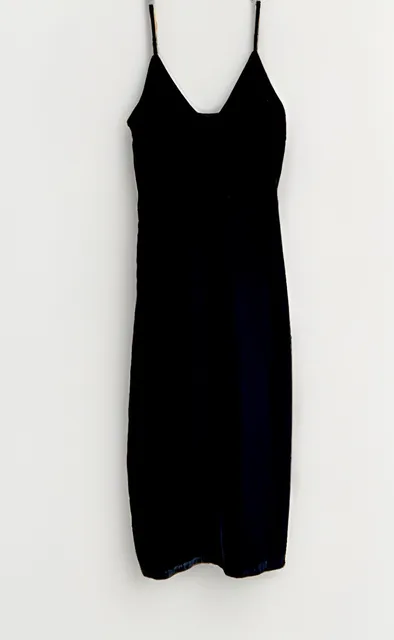 Old Navy Black Solid Sleeveless V-Neck Gown Adjustable Straps Smocked M