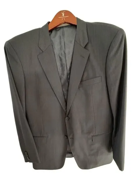 John W. Nordstrom Wool Suit Jacket Blazer Size 46L Charcoal