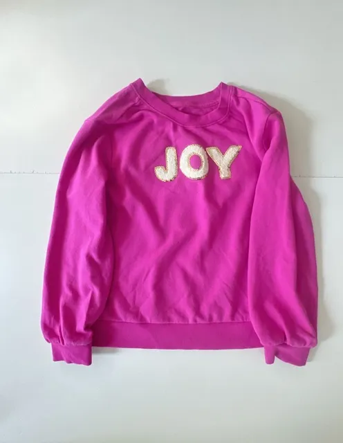 Girls Cat & Jack size 10/12 JOY Holiday shirt 