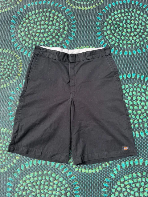 Dickies Loose Fit Work Shorts Size 38 Black Twill