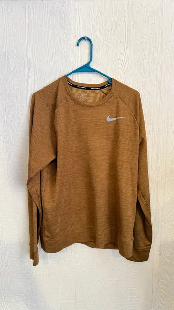 Nike Dri-FIT Running Pullover Size L Brown Thermals
