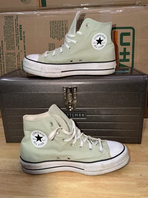 Converse Chuck Taylor All Star Lift High Top Size 10 Sage Green