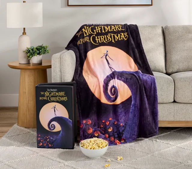 Disney The Nightmare Before Christmas VHS Boxed Silk Touch Throw 50x70