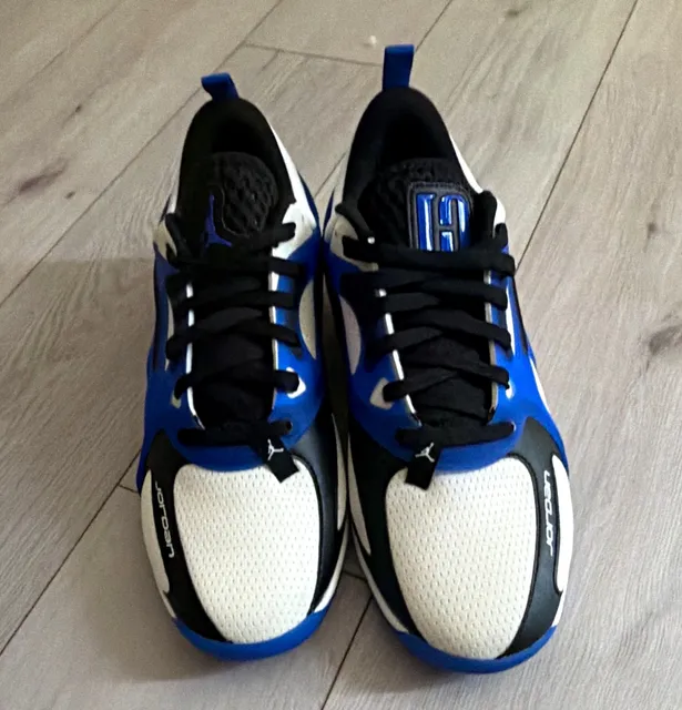 Jordan Men's Low Top Lace-Up Colorblock Sneakers Blue/Black/White US 12