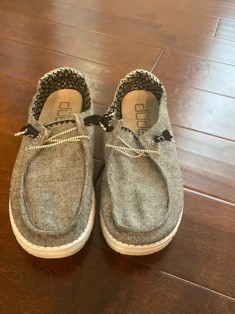 Hey Dude Wendy Chambray Braid Onyx Slip-On Shoes